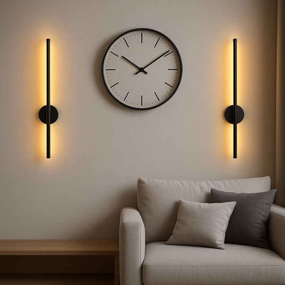 Modern Dekoratif PİLLİ Led Duvar Apliği 66 CM GÜNIŞIĞI LED